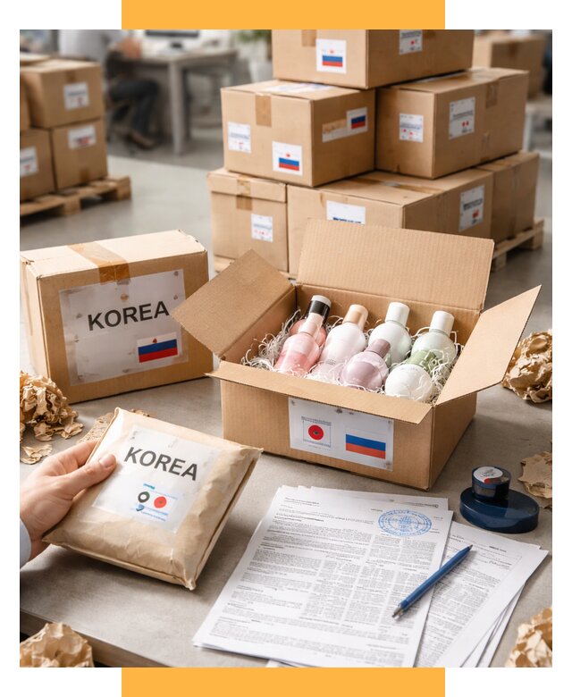 Доставка косметики из Кореи от 8748 р. под ключ | СетСервис-Екн