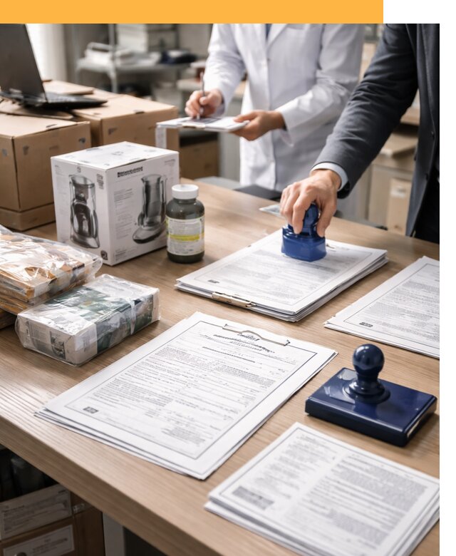 Сертификация импортных товаров от 12350 с таможенным сопровождением